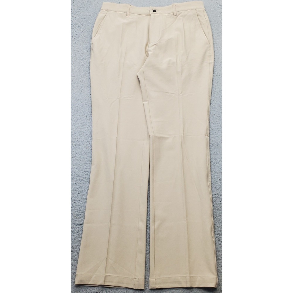 Dunning Golf Chino Pants Mens 32/32 Tan Performance Stretch Quick Dry D7S13P067